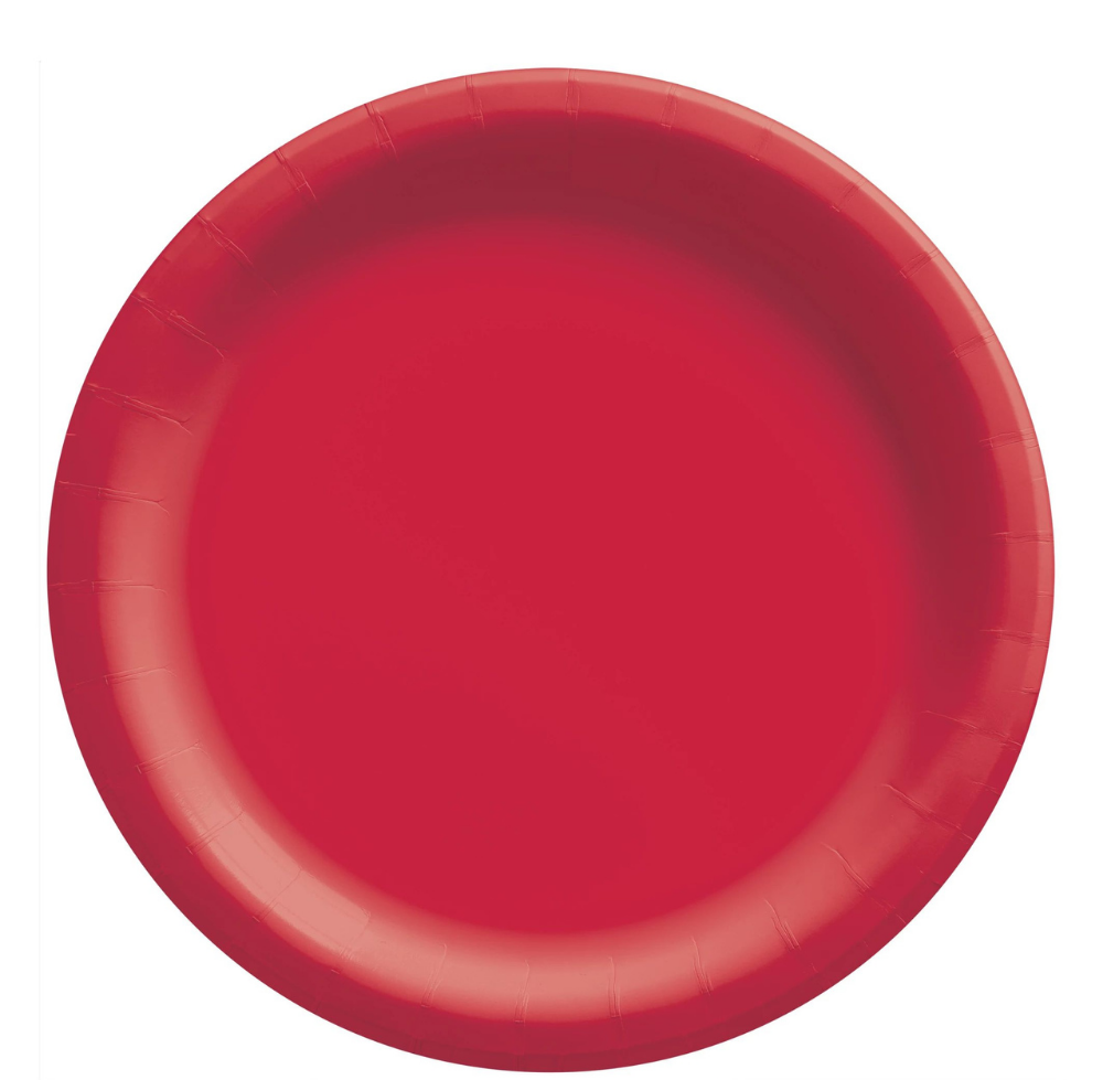 Red 9in Paper Plates 50ct