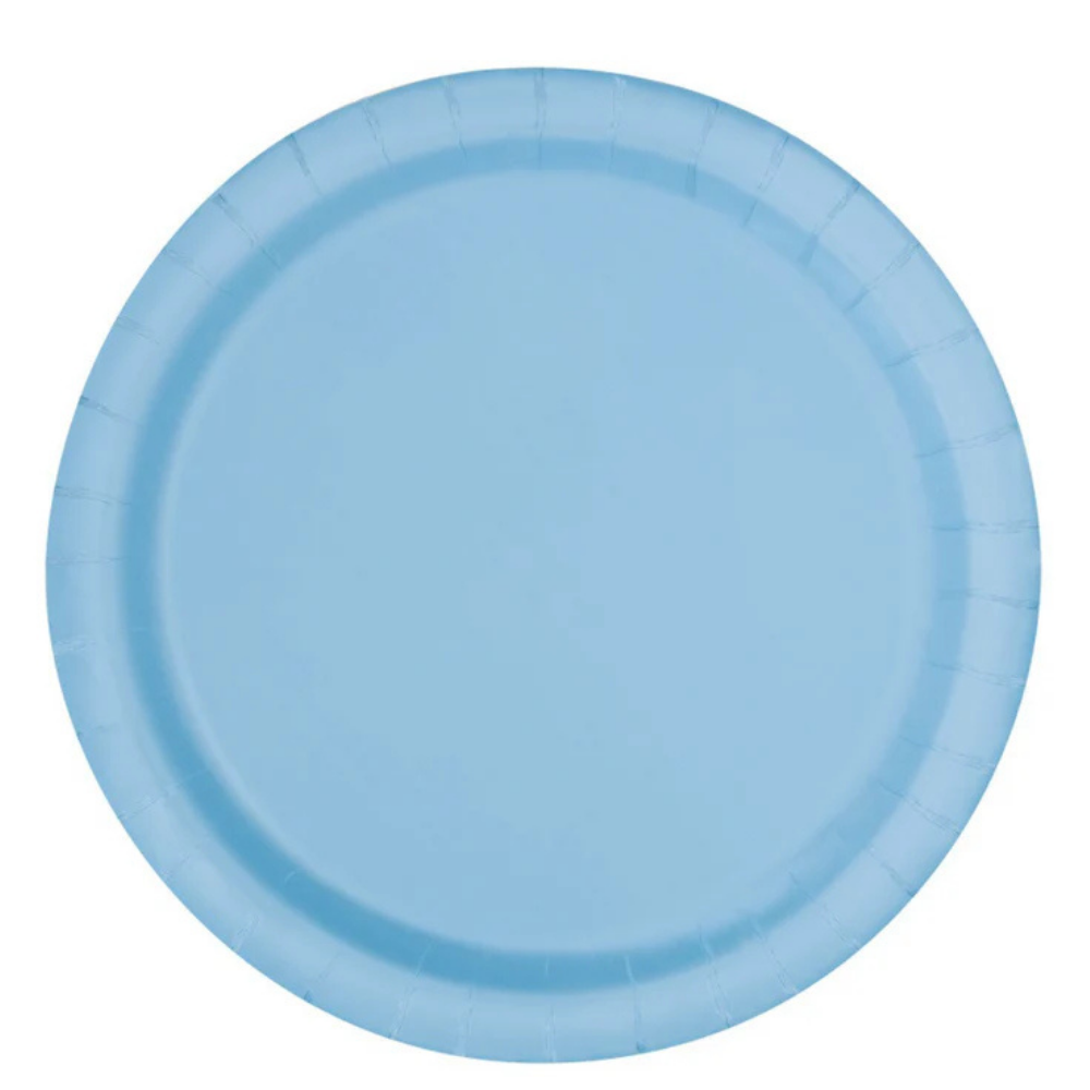 Light Blue 9in Paper Plates 50ct