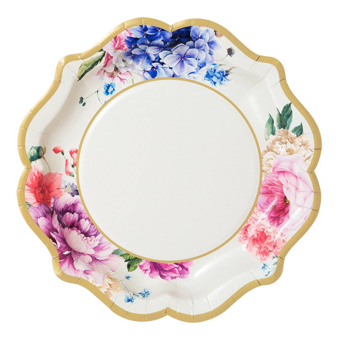 Mixed Floral Paper Plates - 12 Pack | Tea Party |