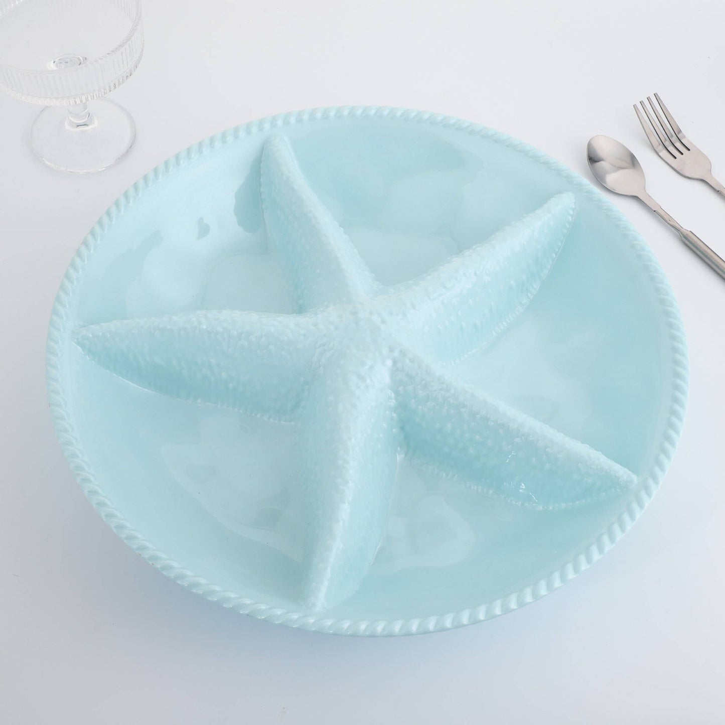 Indigo 14" Starfish Melamine Platter