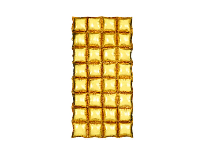 Squared Foil Balloon Curtain, Gold 22" x 43"