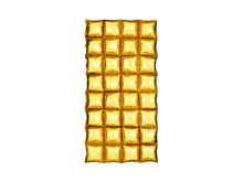 Squared Foil Balloon Curtain, Gold 22" x 43"
