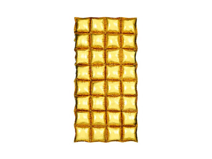 Squared Foil Balloon Curtain, Gold 22" x 43"
