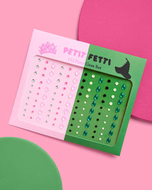 Wicked Pink Green Face Gem Set - 112 pcs