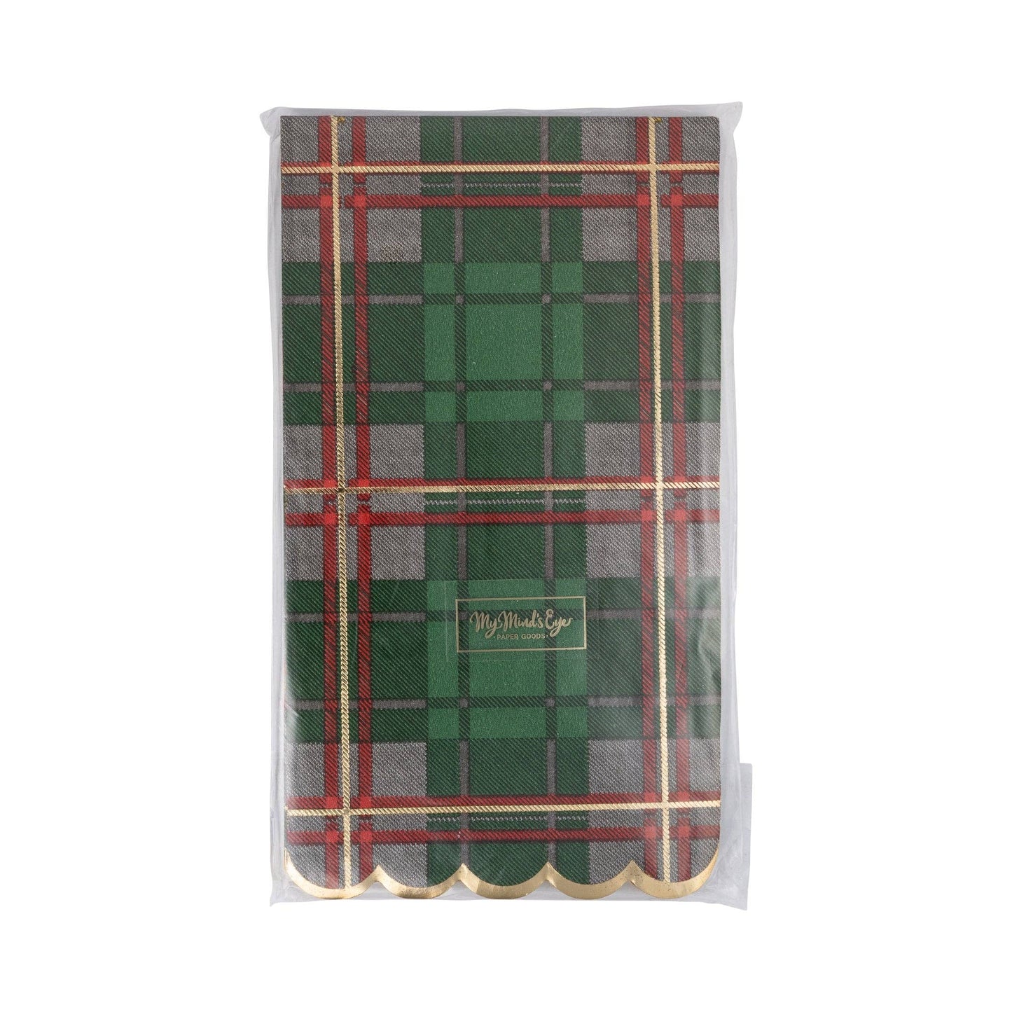 Green Christmas Plaid Dinner Napkin