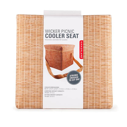 Wicker Picnic Cooler Seat