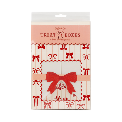 Red and Pink Bows Cookie Box 6ct
