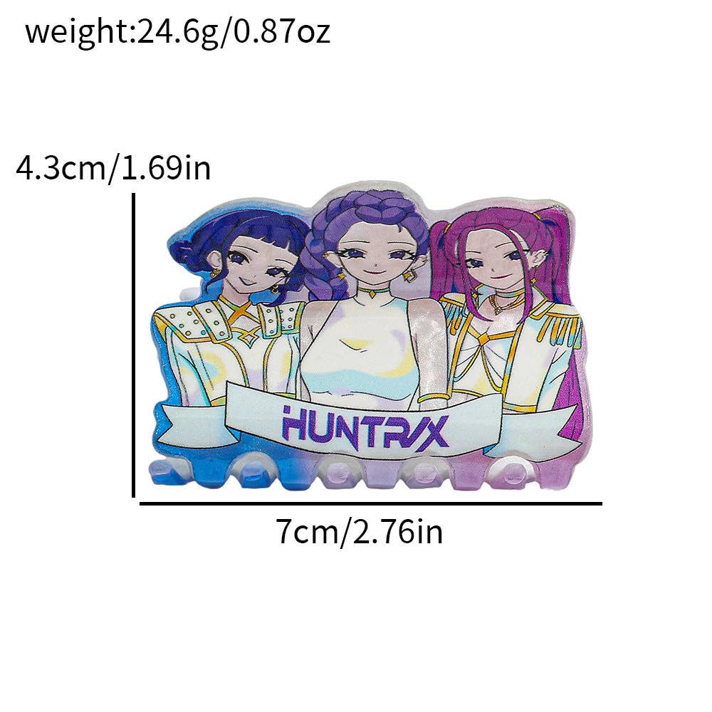 KPOP demon hunters Acrylic hair claw clip