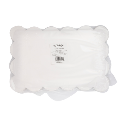 Happy Easter Scallop Paper Plate