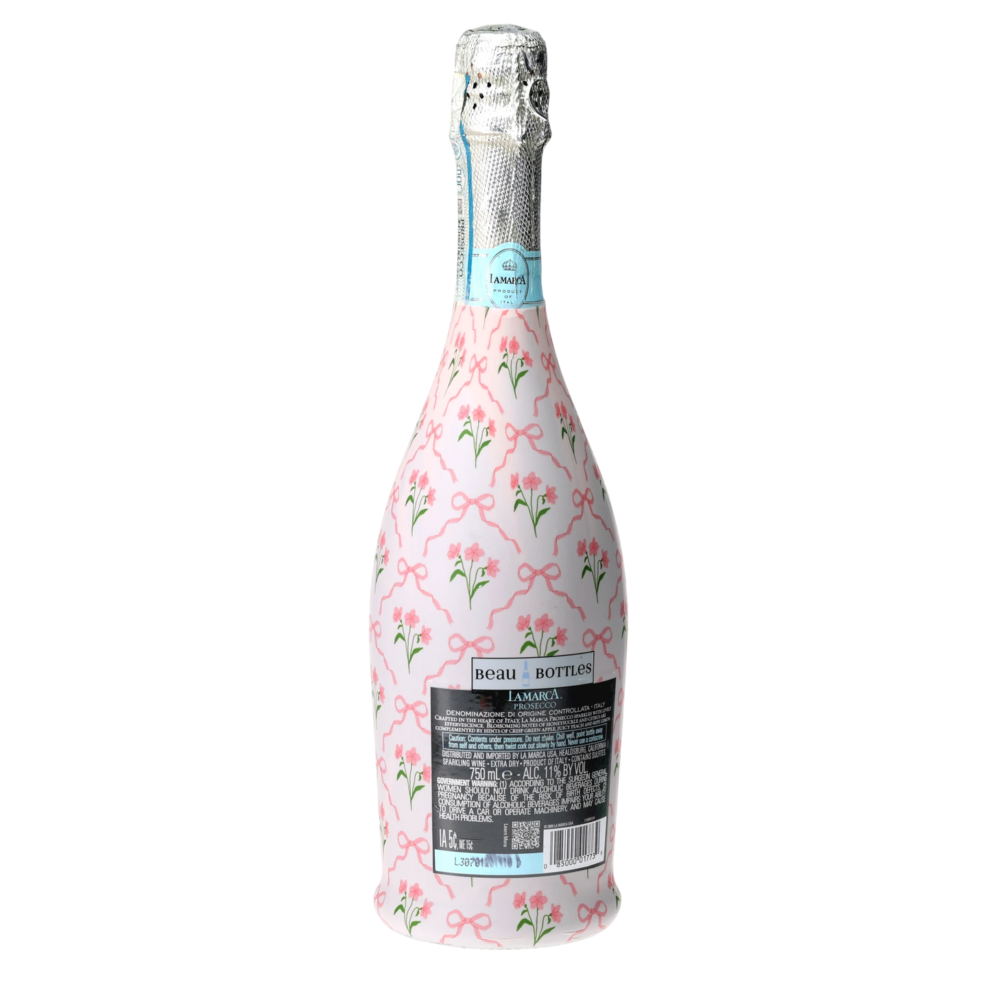 Beau Bottle Pink Bows and Blossoms - Prosecco Collection