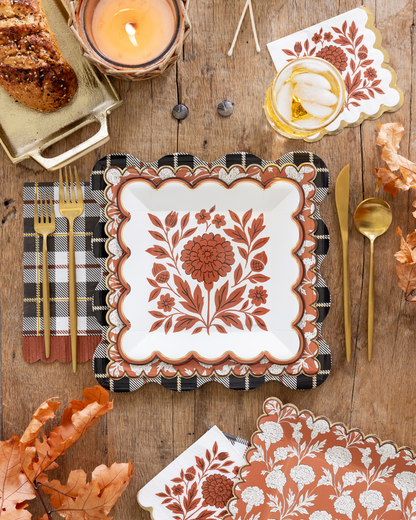 Black Fall Plaid 10" Plate