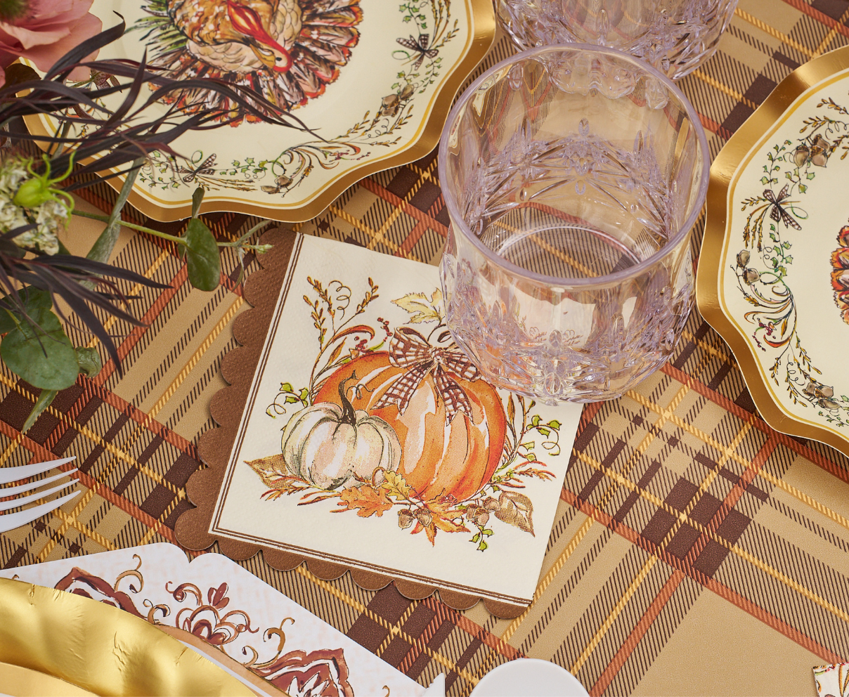 Turkey & Gourds Cocktail Napkins 26ct