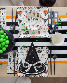 Table Runner - Orange and Black Striped