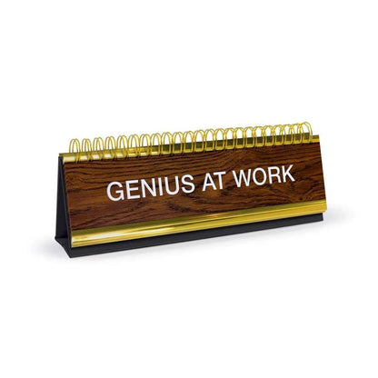 Daily Desk Plaque - Desktop Flip Book - 50 Fun Phrases