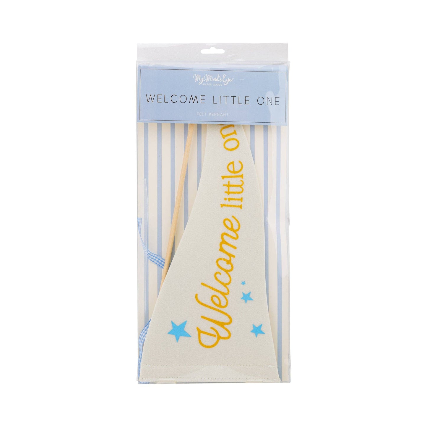 Welcome Little One Blue Pennant