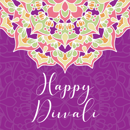 Diwali Bright Mandala Greeting Cards - 6 pack
