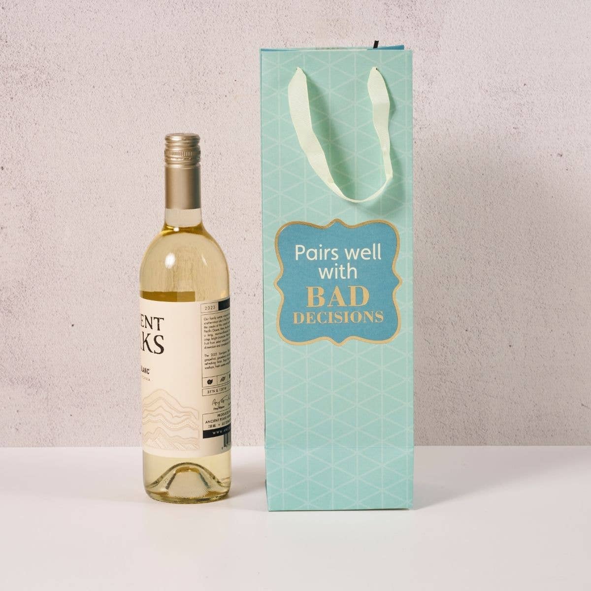 WINE BAGS Bad Decisions | Funny Party Gift | Home Bar Décor