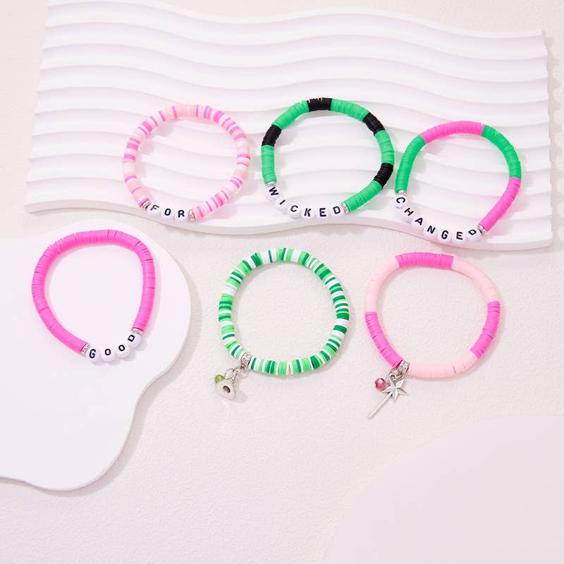 FOR GOOD WICKED CHANGED Beaded Bracelet 6pcs set