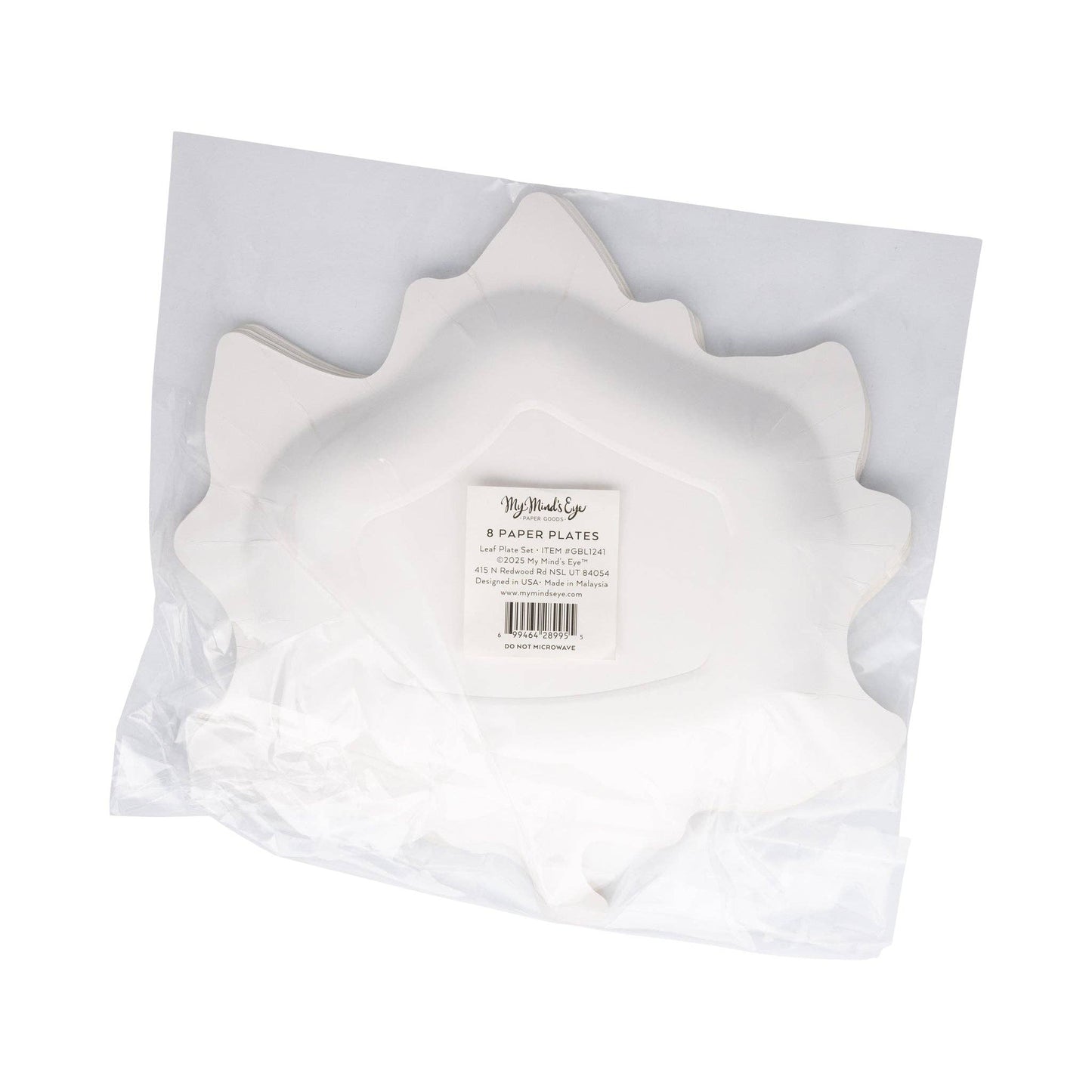 Leaf Shaped 9in Paper Plates 8ct
