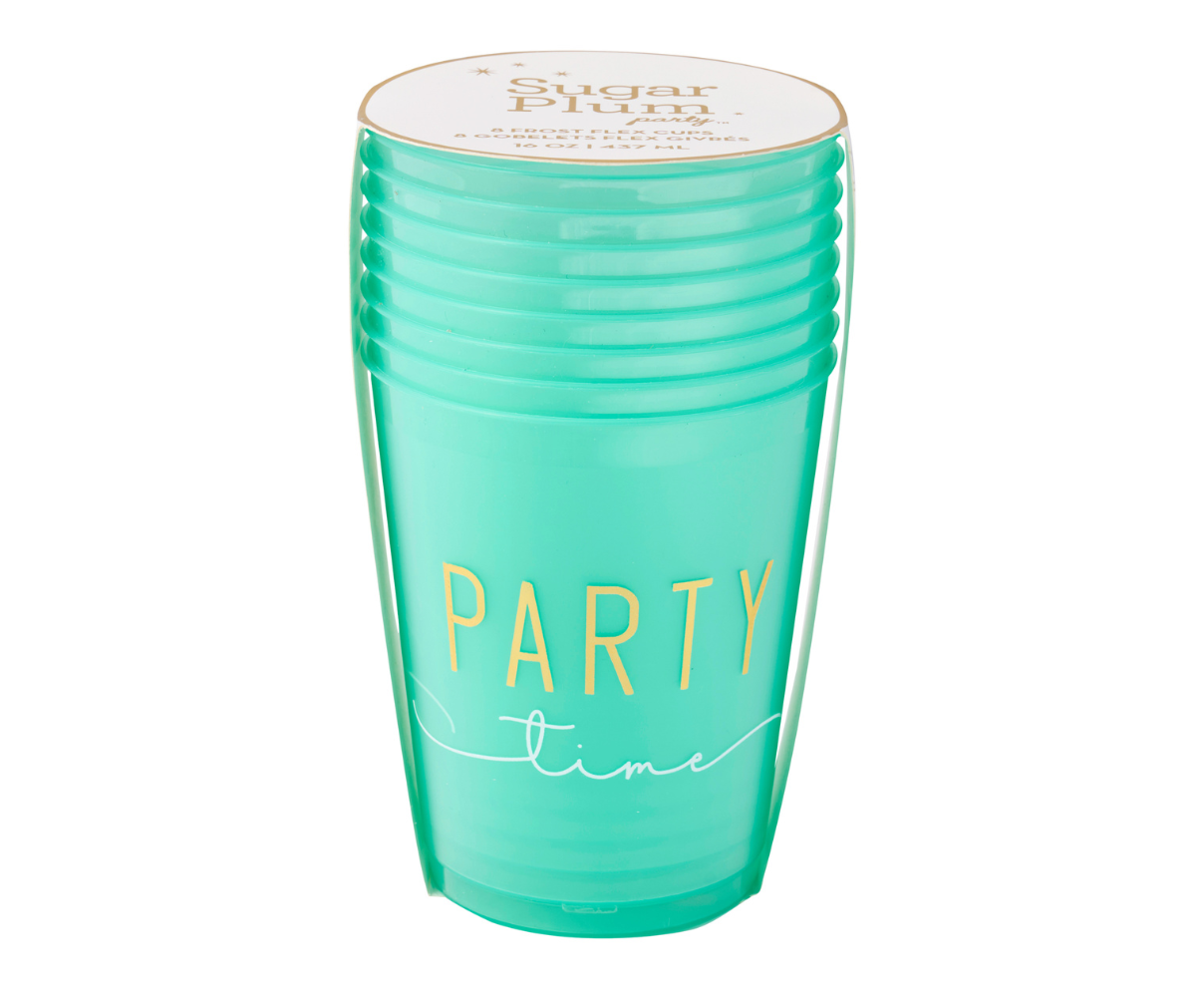 Cocktail Cheers Frost Flex Cups/8pk - Party Time