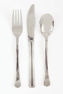 Assorted Metallic Plastic Cutlery 18ct