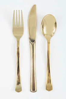 Assorted Metallic Plastic Cutlery 18ct