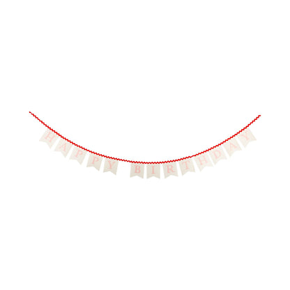 Pink Happy Birthday Felt Banner