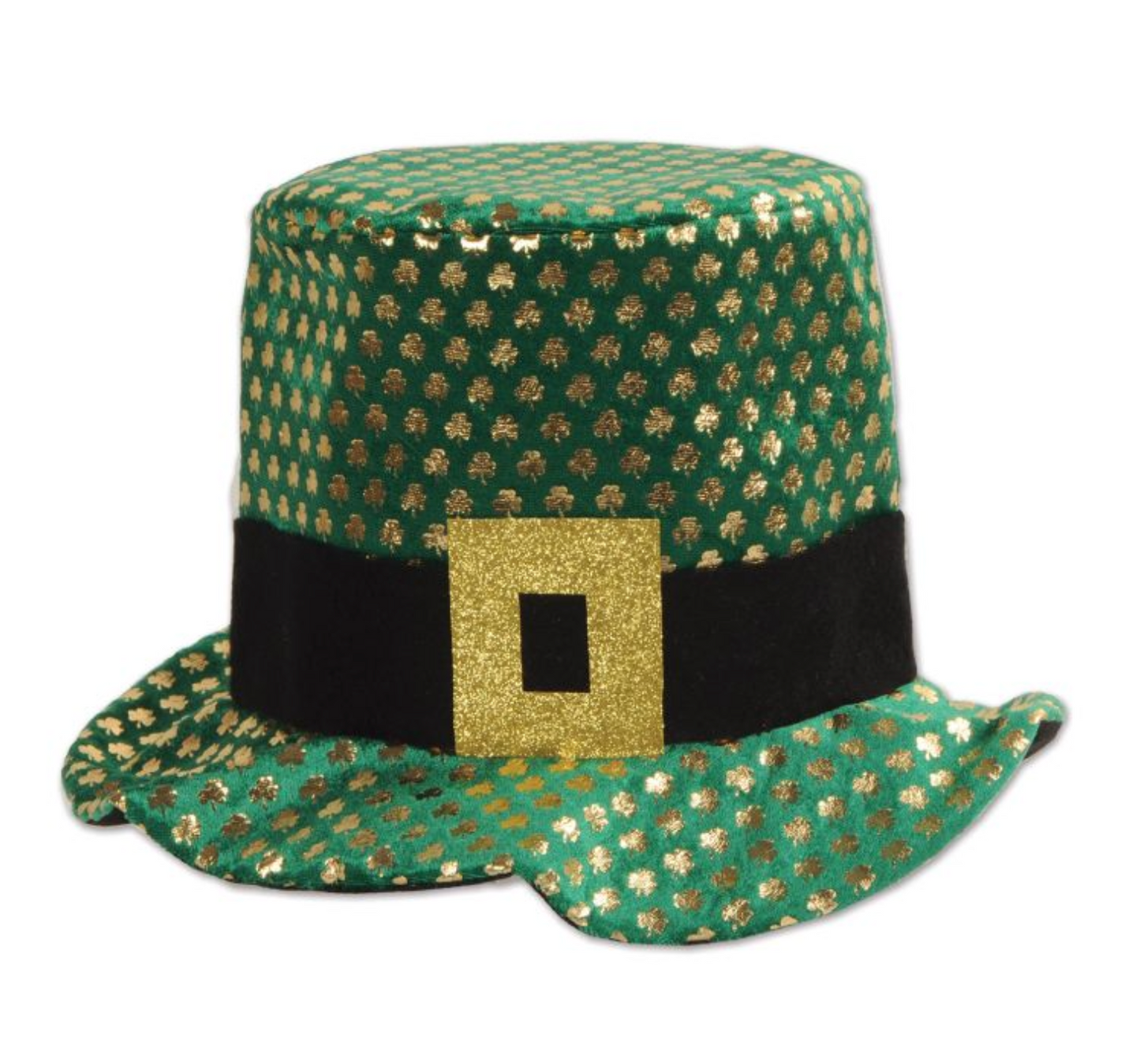 Plush Gold Shamrock Hat