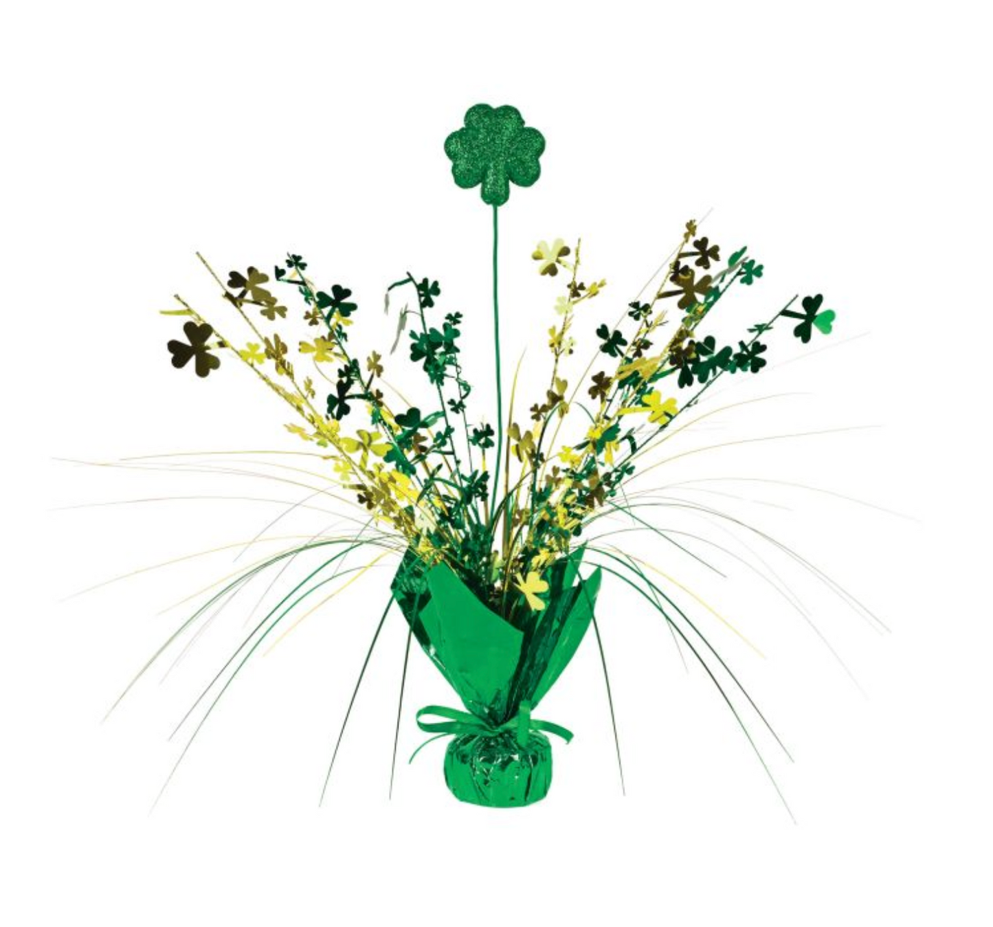 Shamrock Gleam 'N Spray Centerpiece 15in