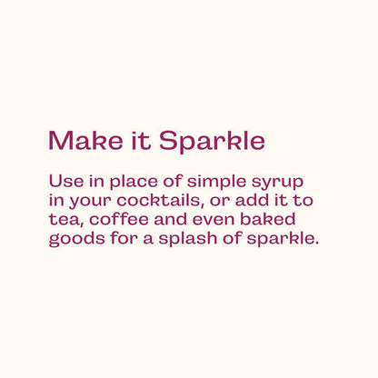 Glitter Simple Syrup, 16 fl oz with Edible Glitter