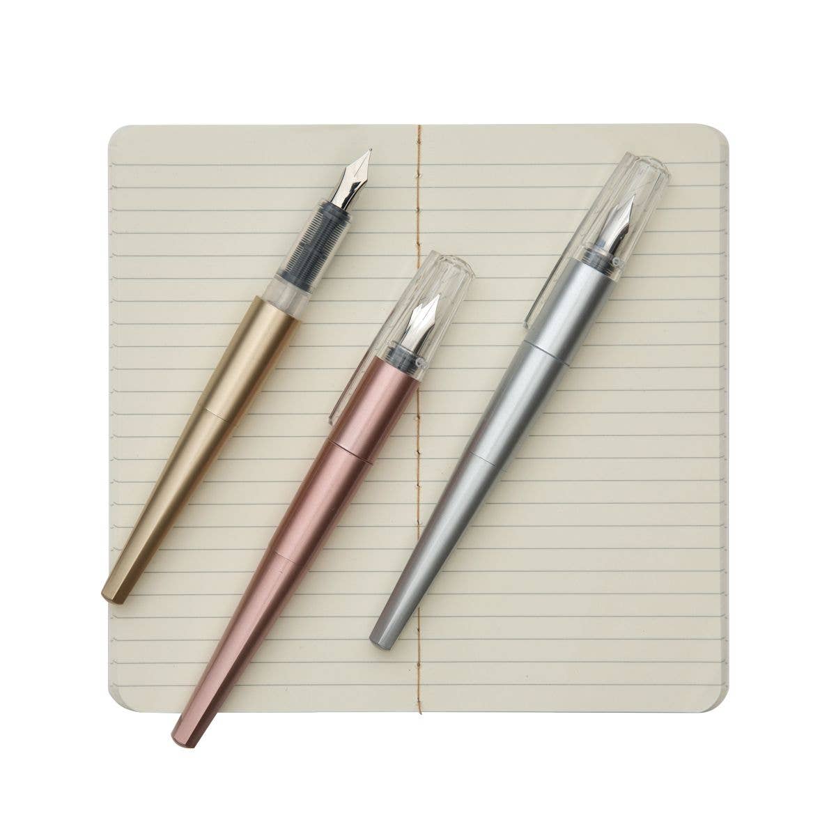 Modern Script Black Ink Fountain Pens and Journal Set