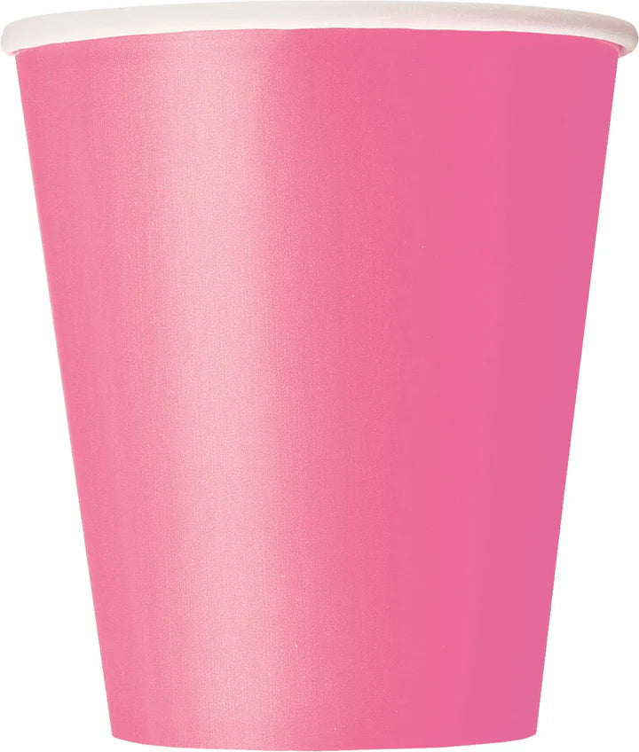 Hot Pink 9oz Paper Cups 20ct