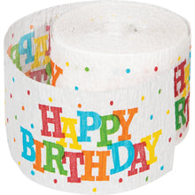 Happy Birthday Crepe Streamer 30ft