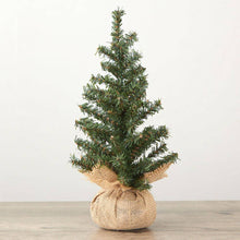 12" Artificial Pine Trees with Burlap Base
