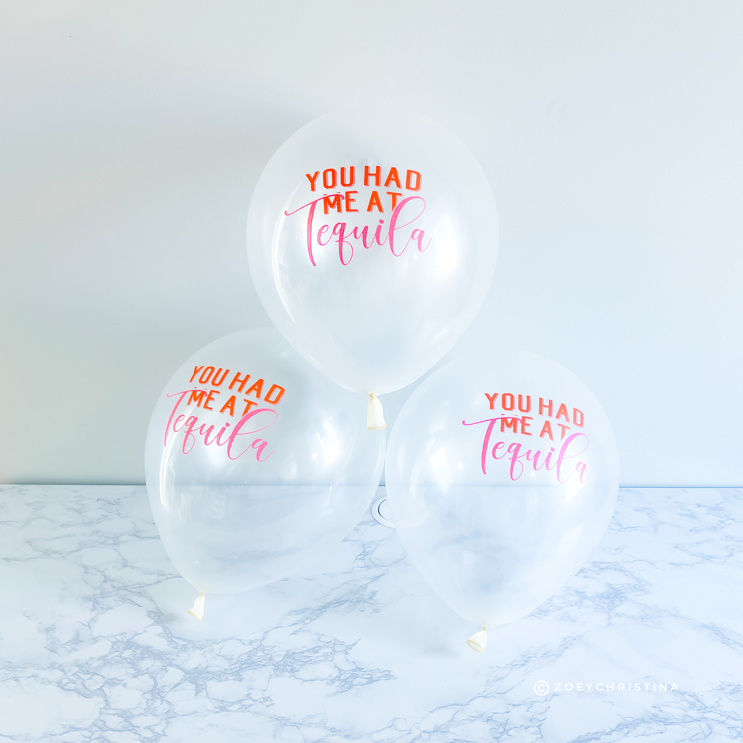 You Had Me at Tequila Clear Latex Balloons – [25 Pack]