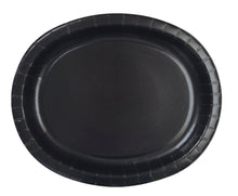 Black Oval Plates 8ct