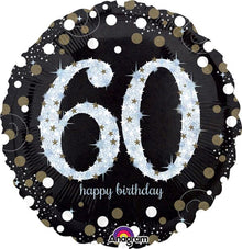 #090 Sparkling Birthday 60 18in Balloon