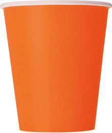 Orange 9oz Paper Cups 20ct