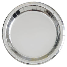 Silver Foil Round 9in Dinner Plates 8ct