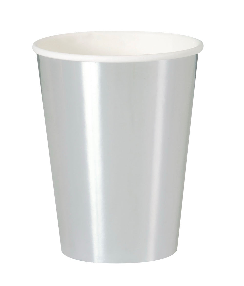 Silver Foil 12oz Paper Cups 8ct