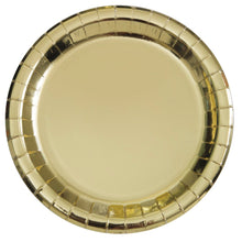 Gold Foil Round 9in Dinner Plates 8ct