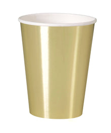 Gold Foil 12oz Paper Cups 8ct