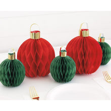 Assorted Ornament-Shaped Honeycomb Tissue Centerpieces 5ct