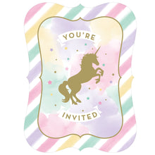 Unicorn Sparkle Invitation Postcard 8ct