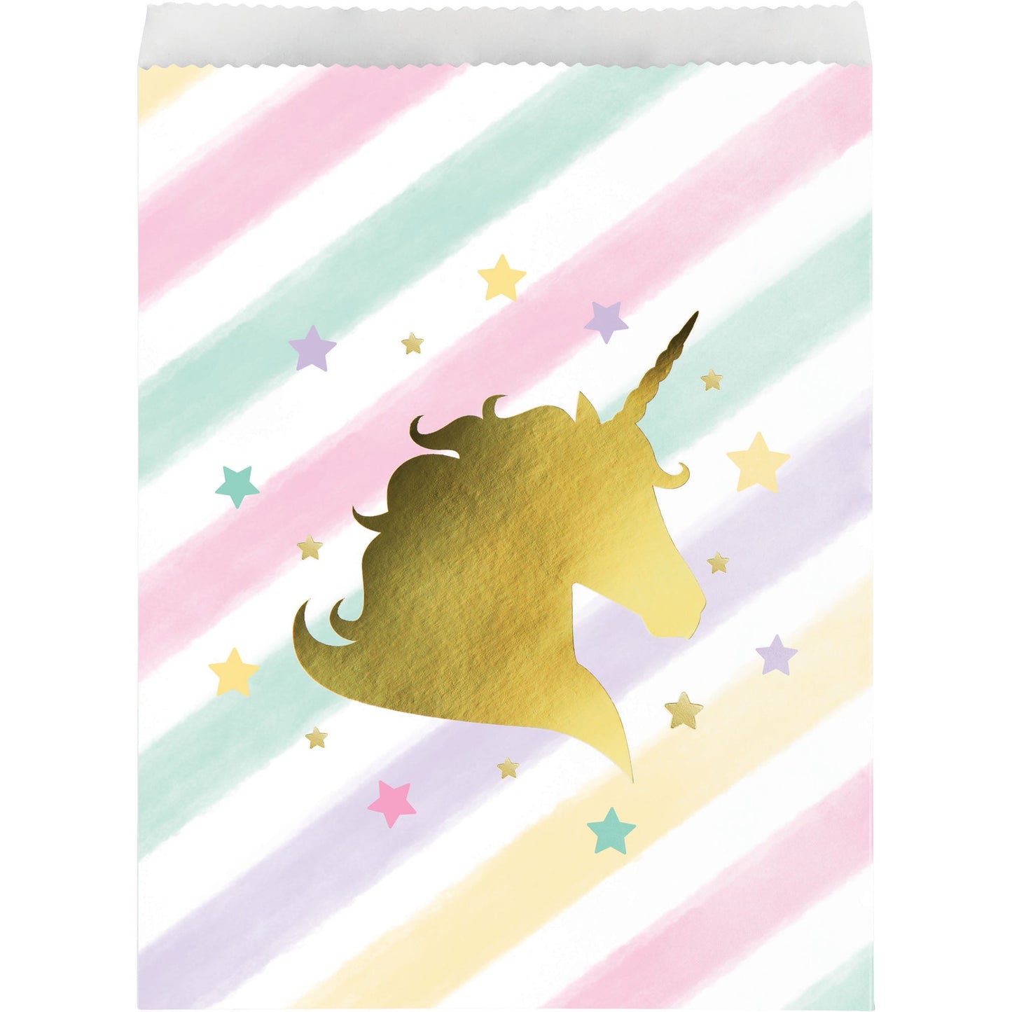 Unicorn Sparkle Paper Treat Bag, Foil Stamp 10ct