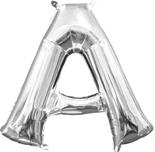 14in Silver Letter A Shaped Foil Balloon