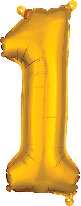 16in Number Balloons: Gold
