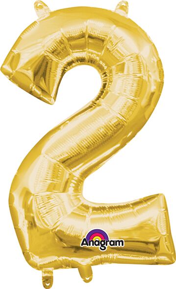 16in Number Balloons: Gold