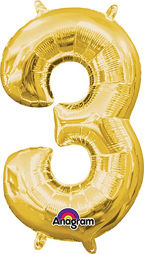 16in Number Balloons: Gold