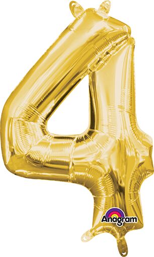 16in Number Balloons: Gold